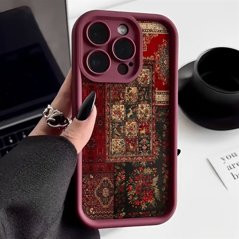 Vintage Floral Pattern Soft Case - Etui na telefon z wzorem vintage