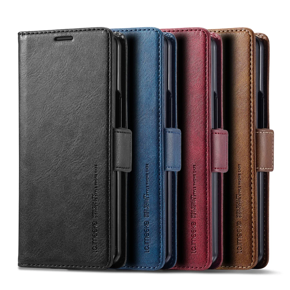 Leather Wallet Card Holder Phone Cover - Skórzane etui na telefon Samsung Galaxy