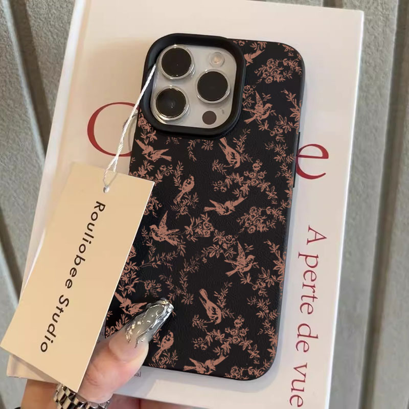 Vintage Floral Pattern Soft Case - Eleganckie etui na telefon z motywem