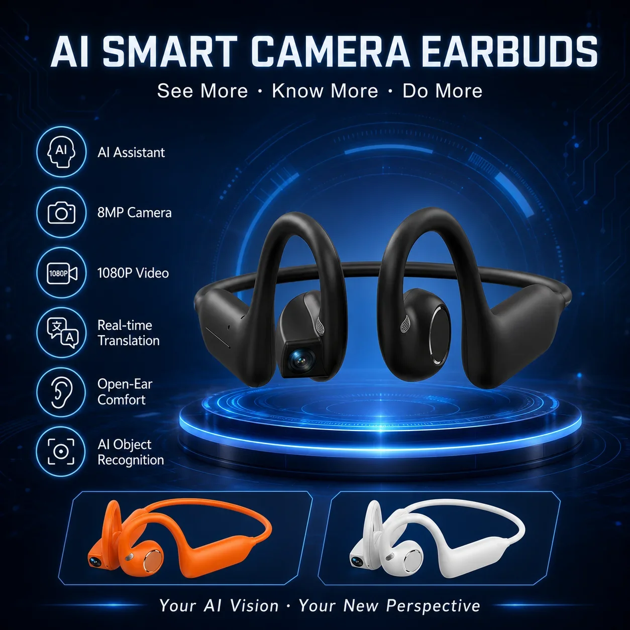 Inteligentna kamera AI, słucha – Earphones recenzja i cena