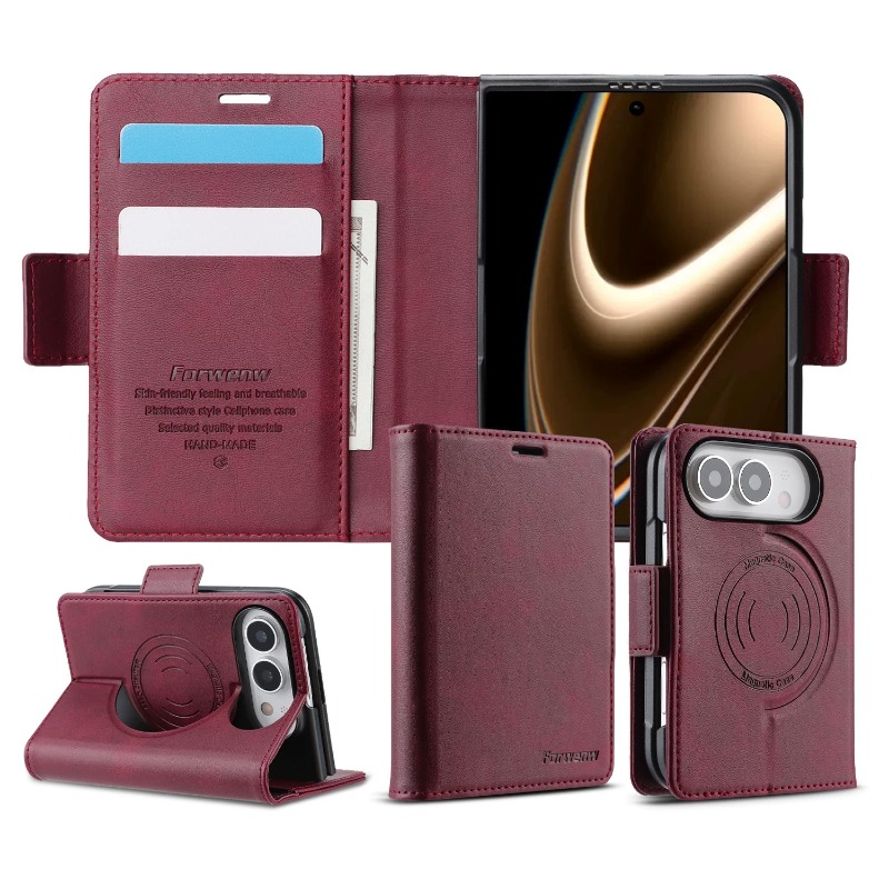 Skórzane etui na telefon z mag – Leather Wallet Card Holder Phone Cover recenzja i cena