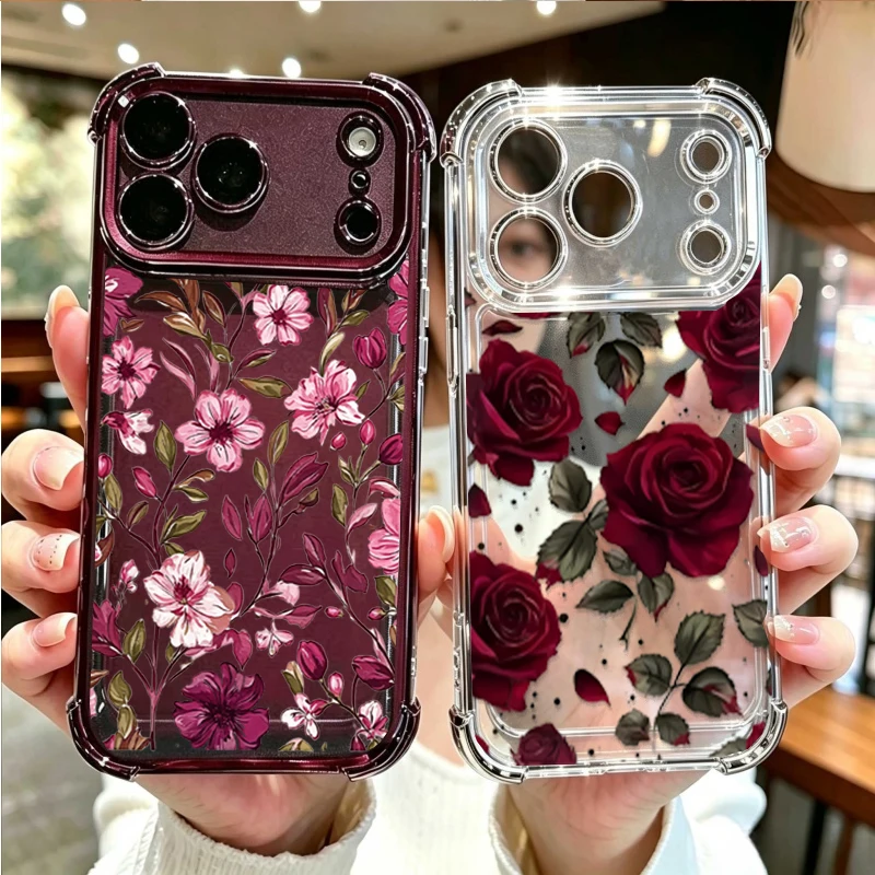Klasyczne etui w czerwony, kwi – Vintage Floral Pattern Soft Case recenzja i cena