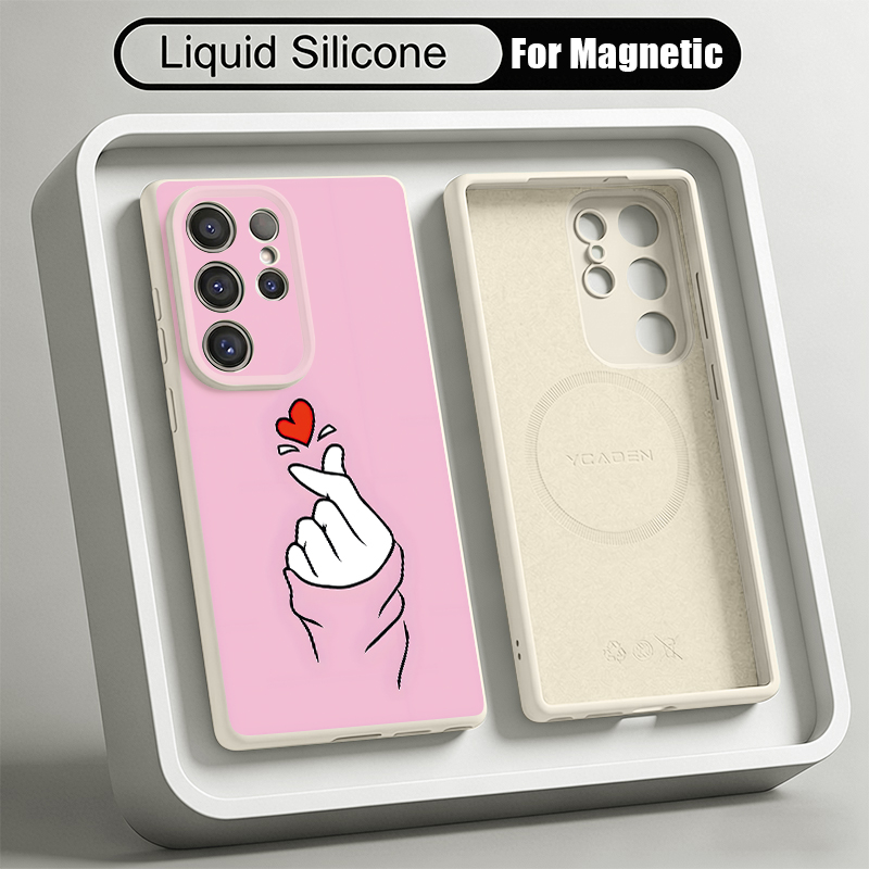 Etui na telefon z motywem serc – Liquid Silicone Magnetic Phone Case recenzja i cena