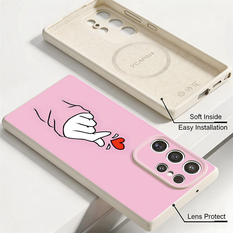 Etui na telefon z motywem serc – Liquid Silicone Magnetic Phone Case recenzja i cena